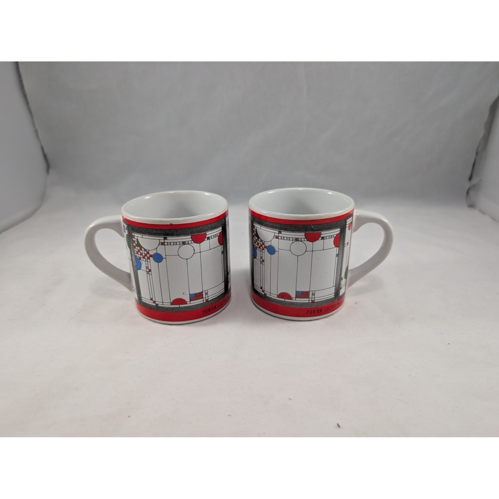 Frank Lloyd Wright Copco Mugs Set Art Institute of Chicago Masterpiece 1993 2pc